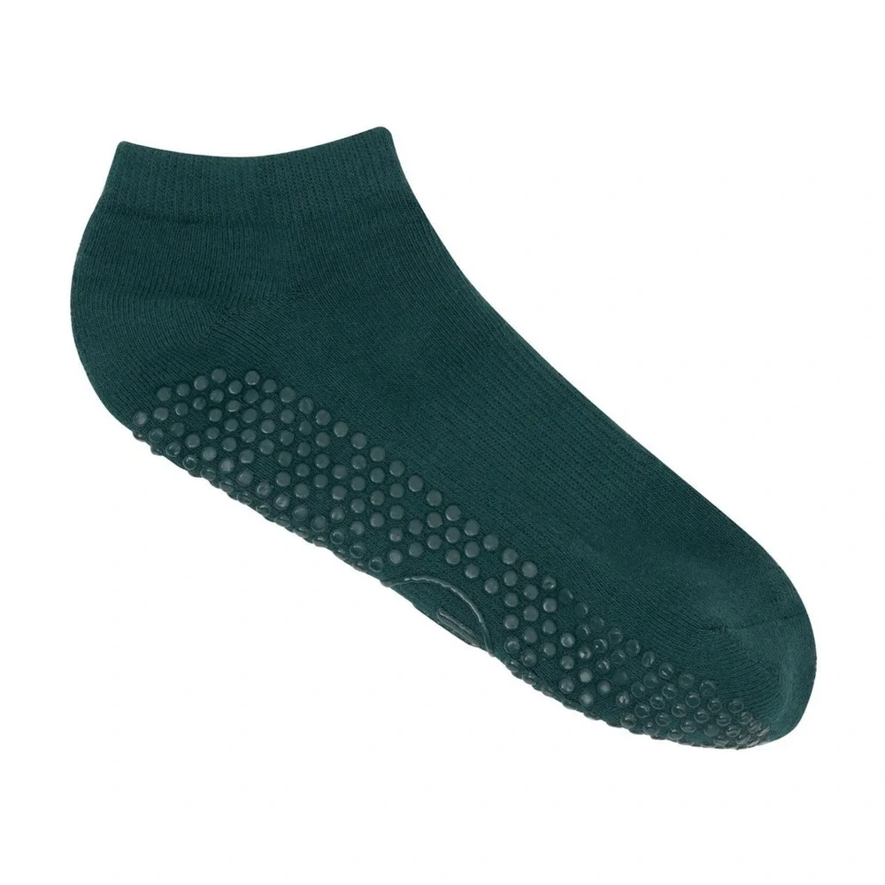 TWO Pairs of MoveActive Low Rise Grip Socks in Pinegreen, Size Small, New - Picture 2 of 9
